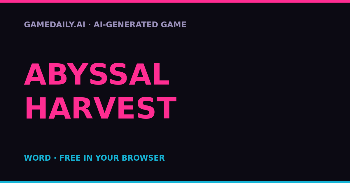 Abyssal Harvest — AI game thumbnail