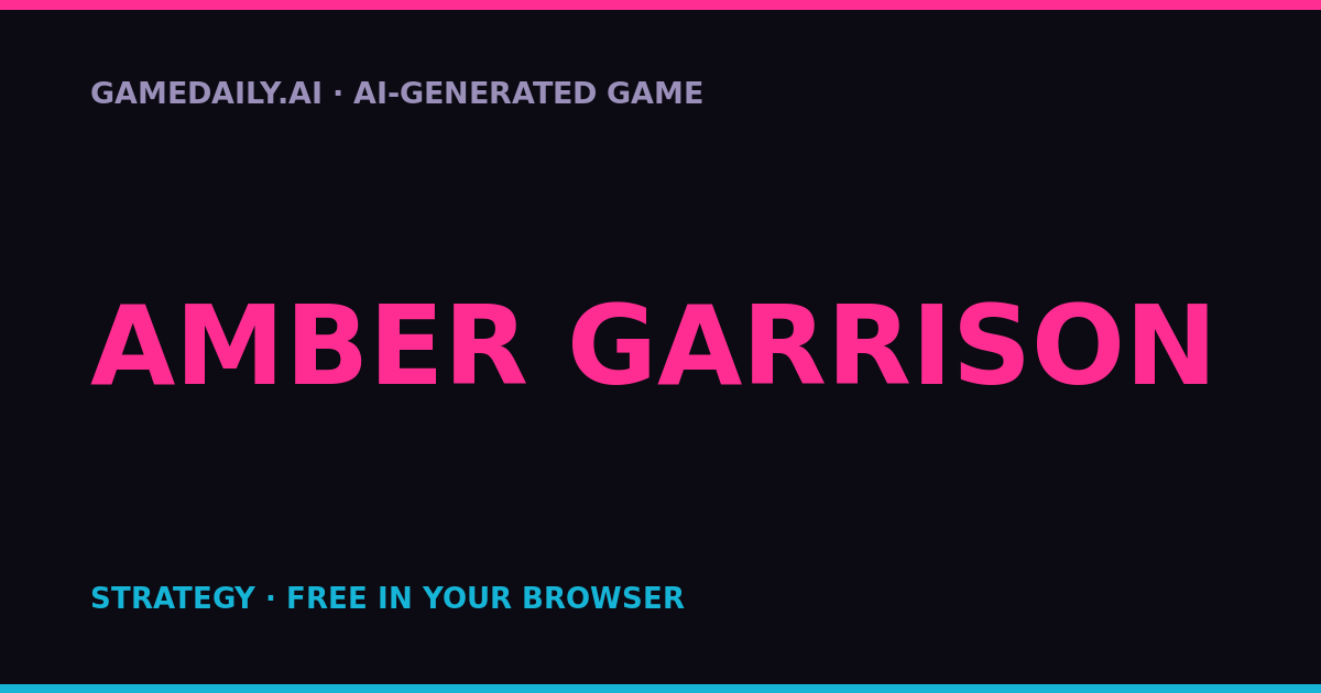 Amber Garrison — AI game thumbnail