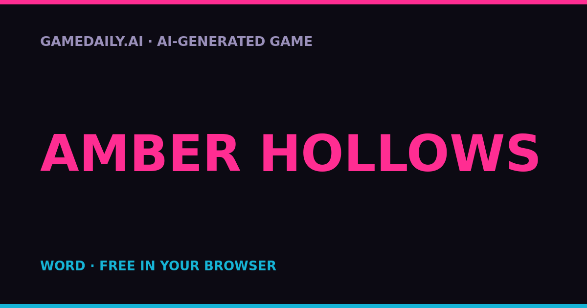 Amber Hollows — AI game thumbnail