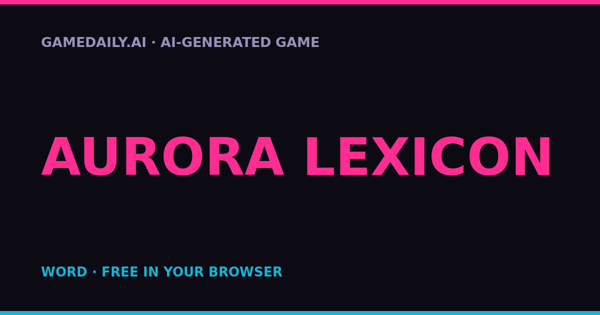 Aurora Lexicon — AI game thumbnail