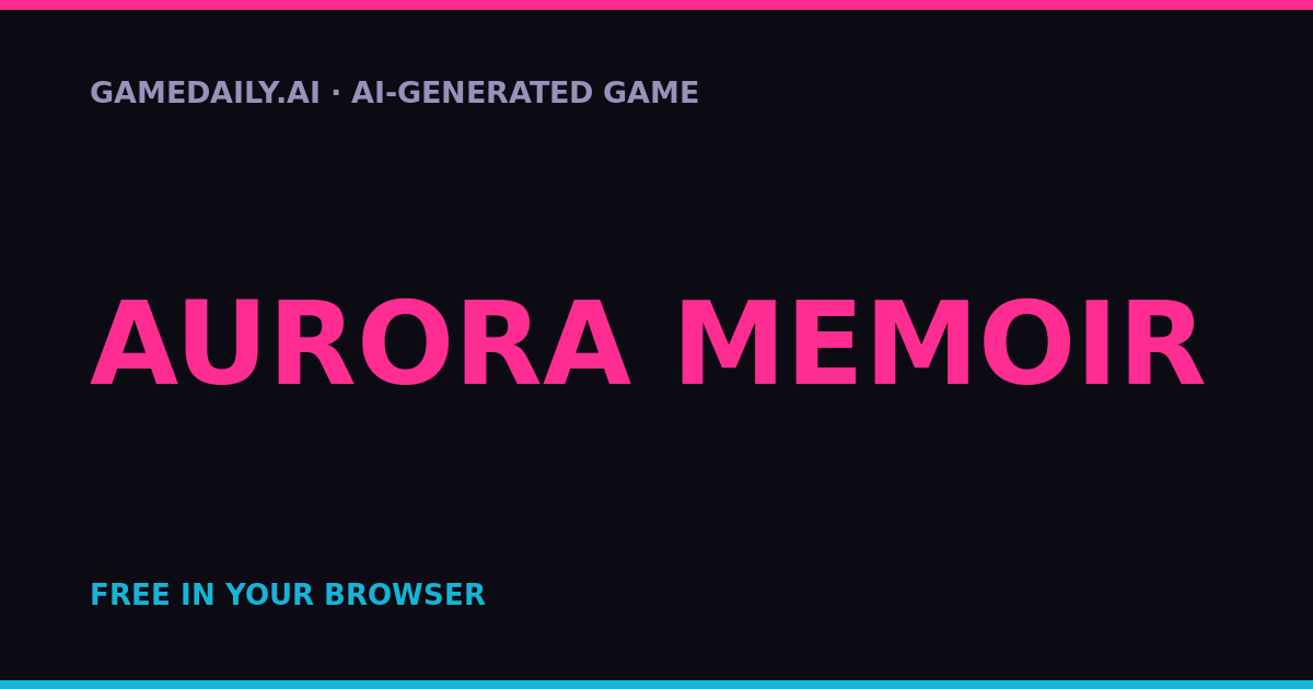 Aurora Memoir — AI game thumbnail