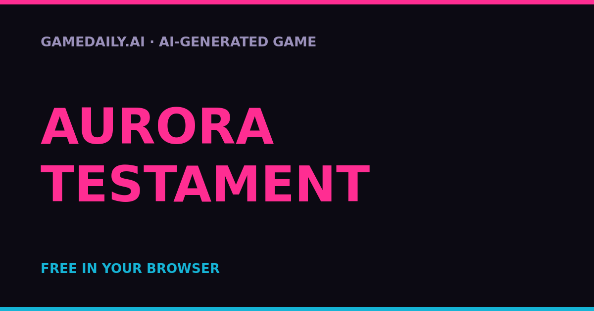 Aurora Testament — AI game thumbnail