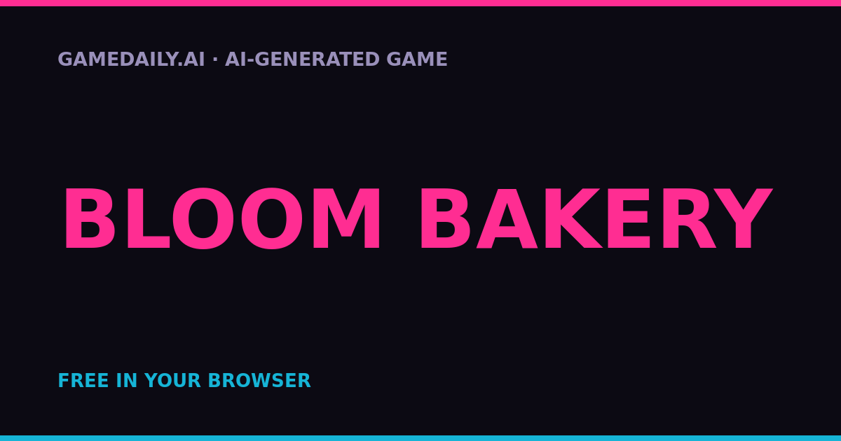 Bloom Bakery — AI game thumbnail