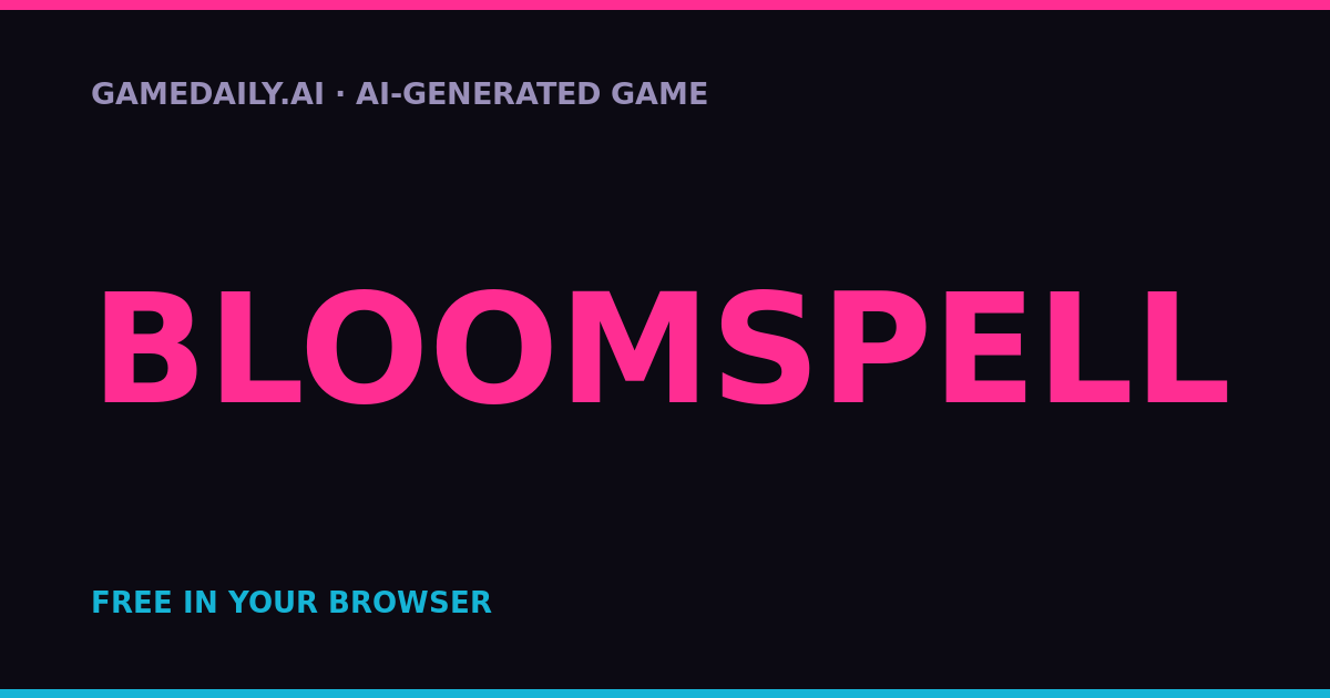 Bloomspell — AI game thumbnail