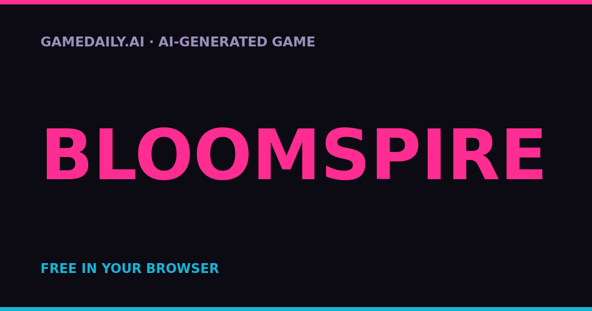 Bloomspire — AI game thumbnail