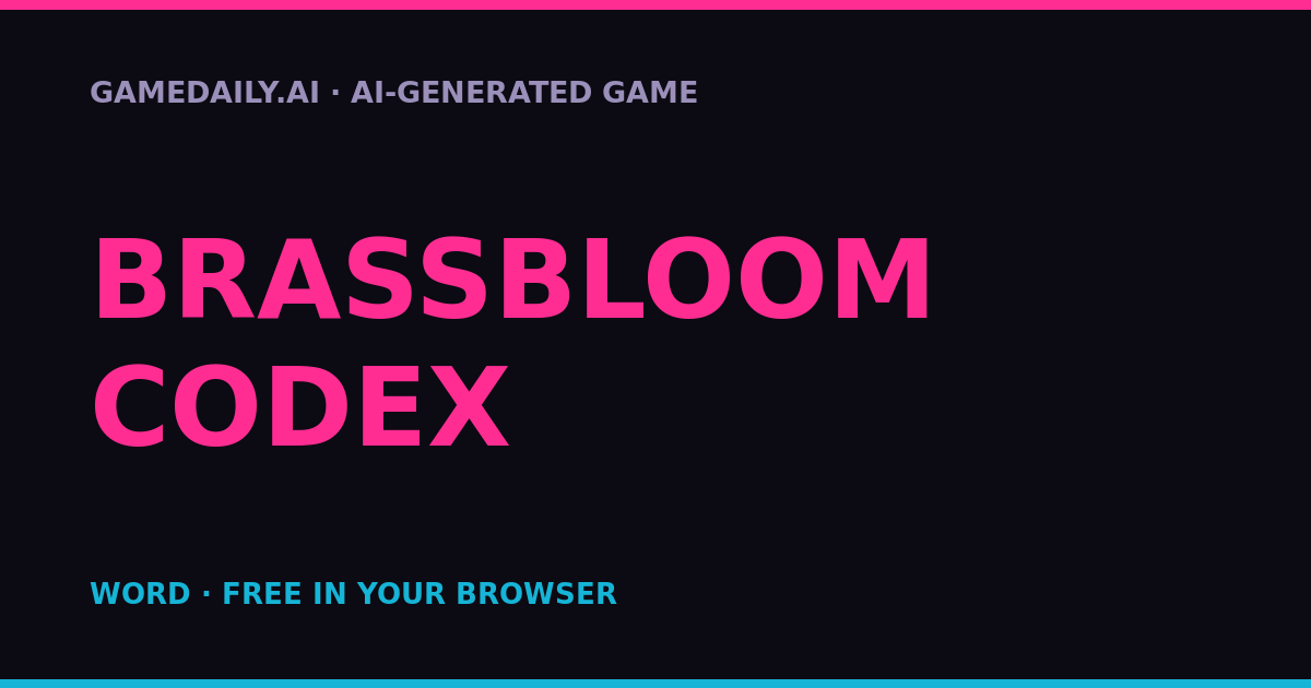 Brassbloom Codex — AI game thumbnail