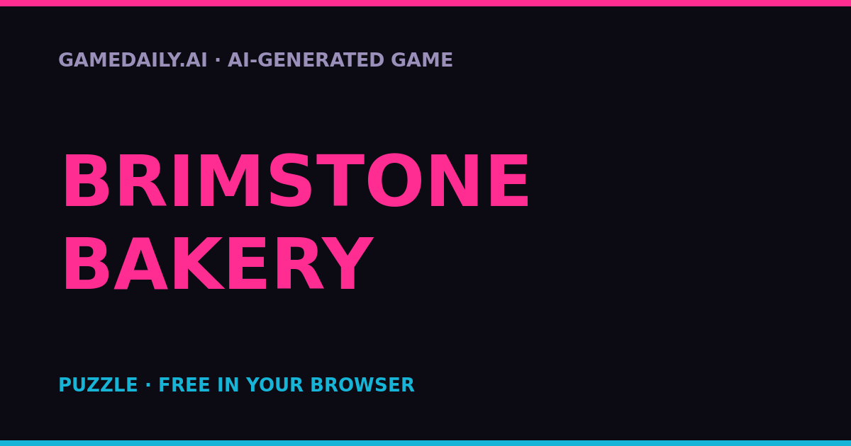 Brimstone Bakery — AI game thumbnail