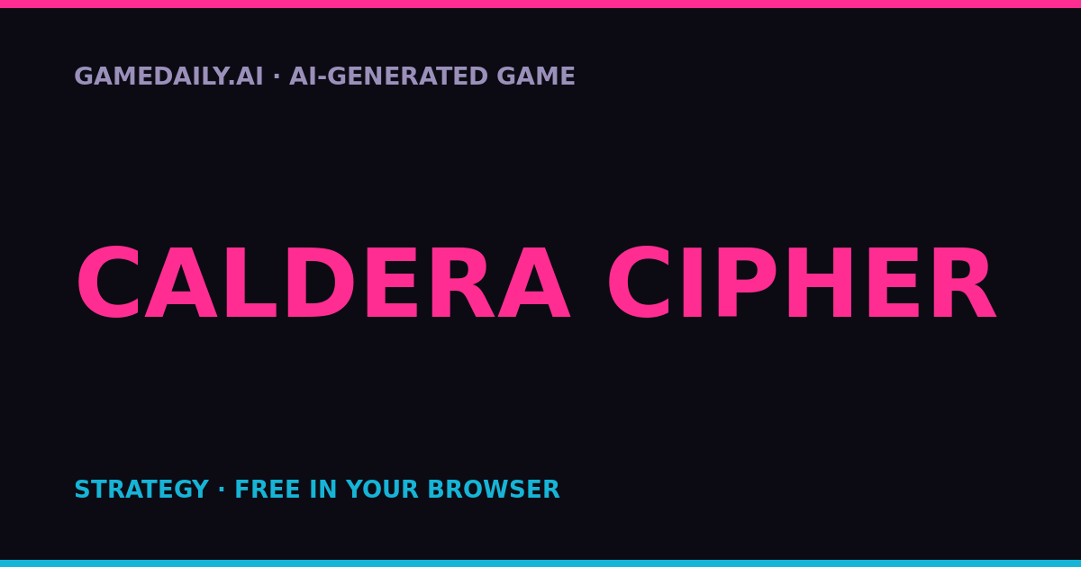 Caldera Cipher — AI game thumbnail