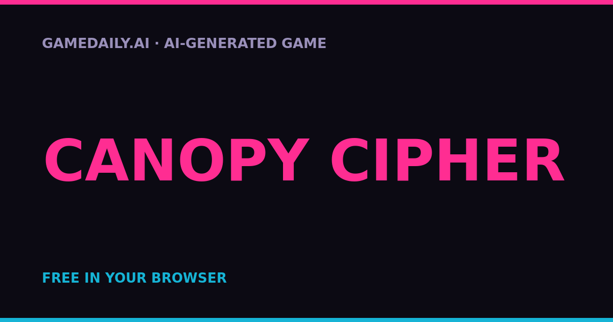 Canopy Cipher — AI game thumbnail
