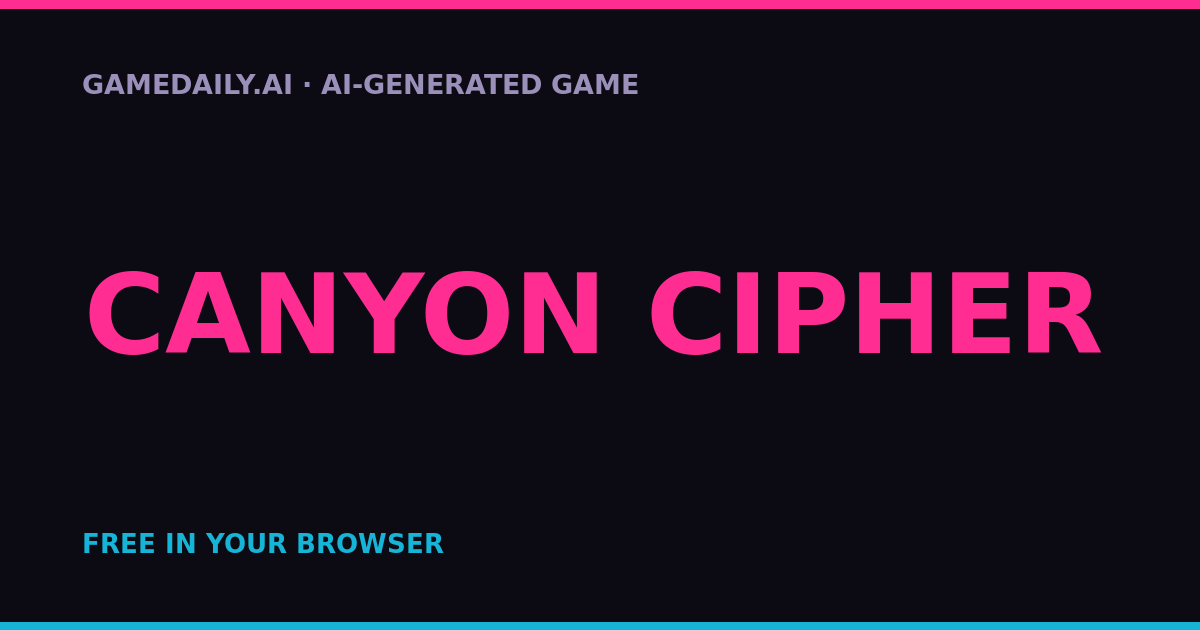 Canyon Cipher — AI game thumbnail