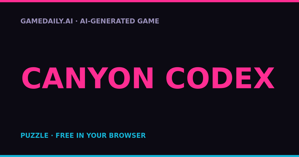 Canyon Codex — AI game thumbnail