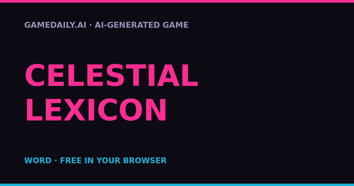 Celestial Lexicon — AI game thumbnail