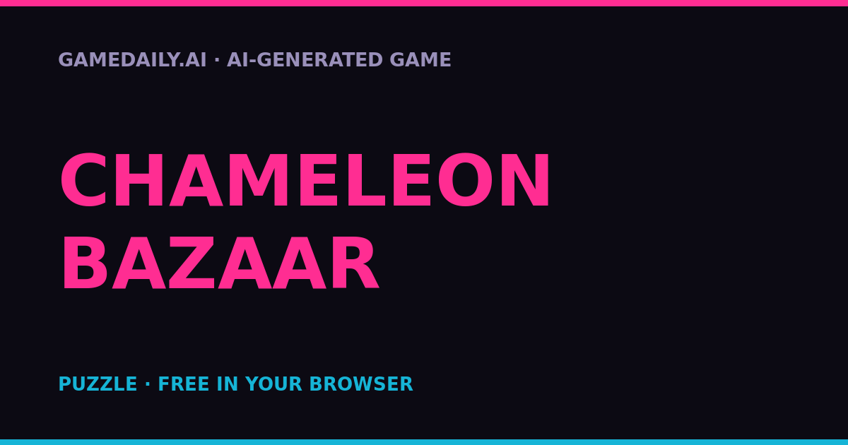 Chameleon Bazaar — AI game thumbnail