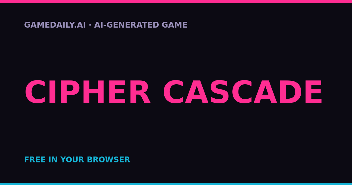 Cipher Cascade — AI game thumbnail