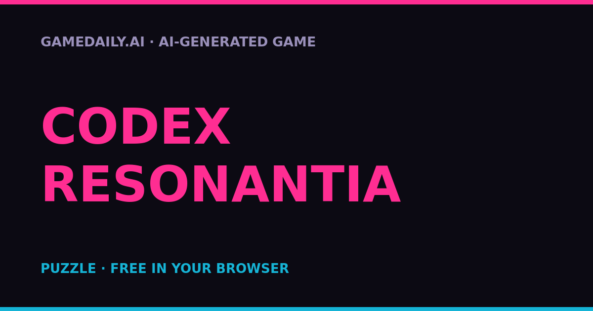 Codex Resonantia — AI game thumbnail