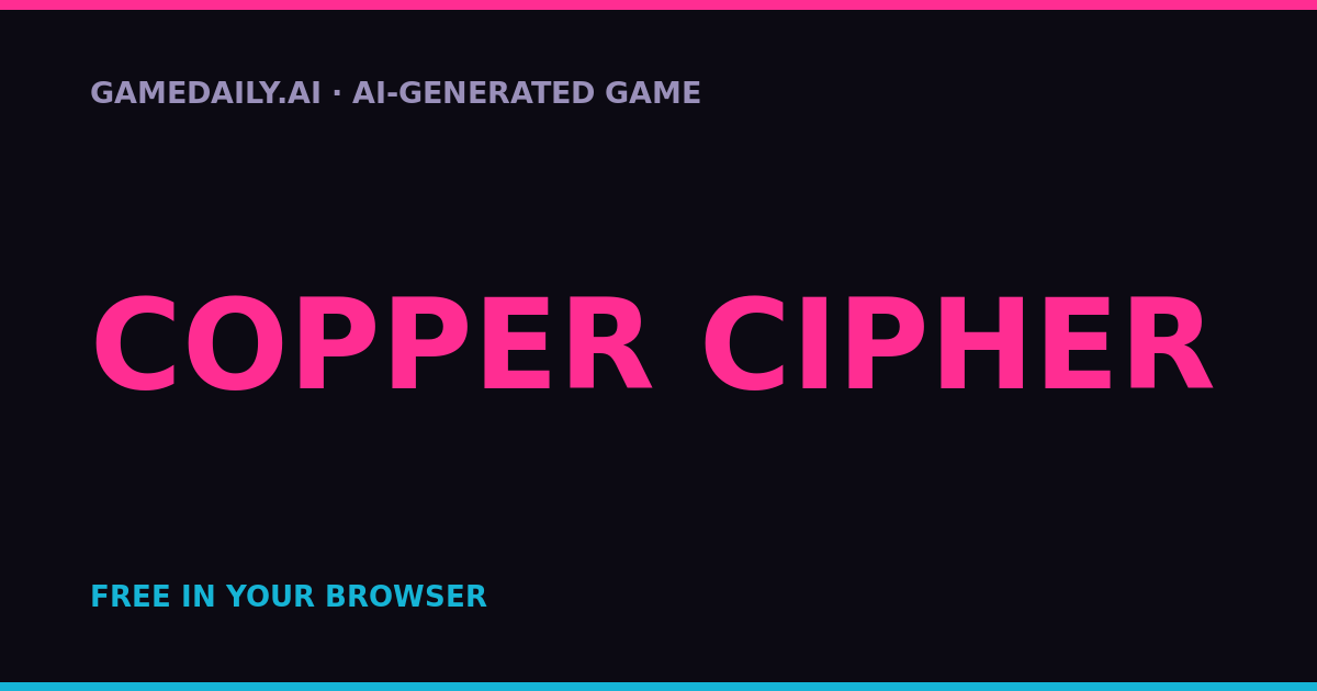 Copper Cipher — AI game thumbnail
