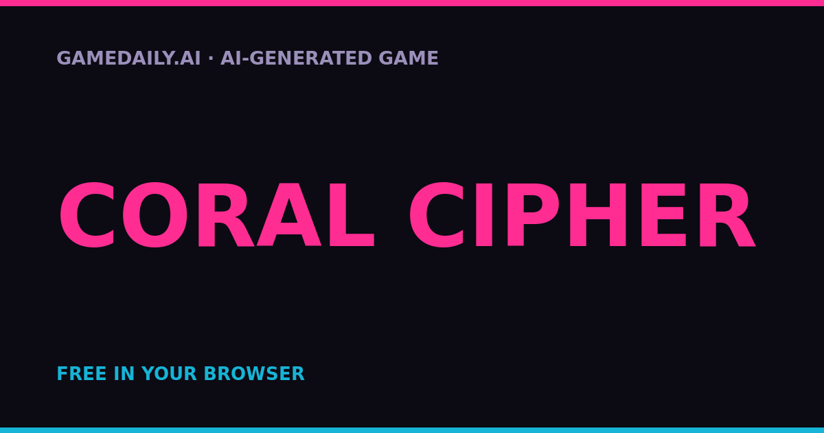 Coral Cipher — AI game thumbnail