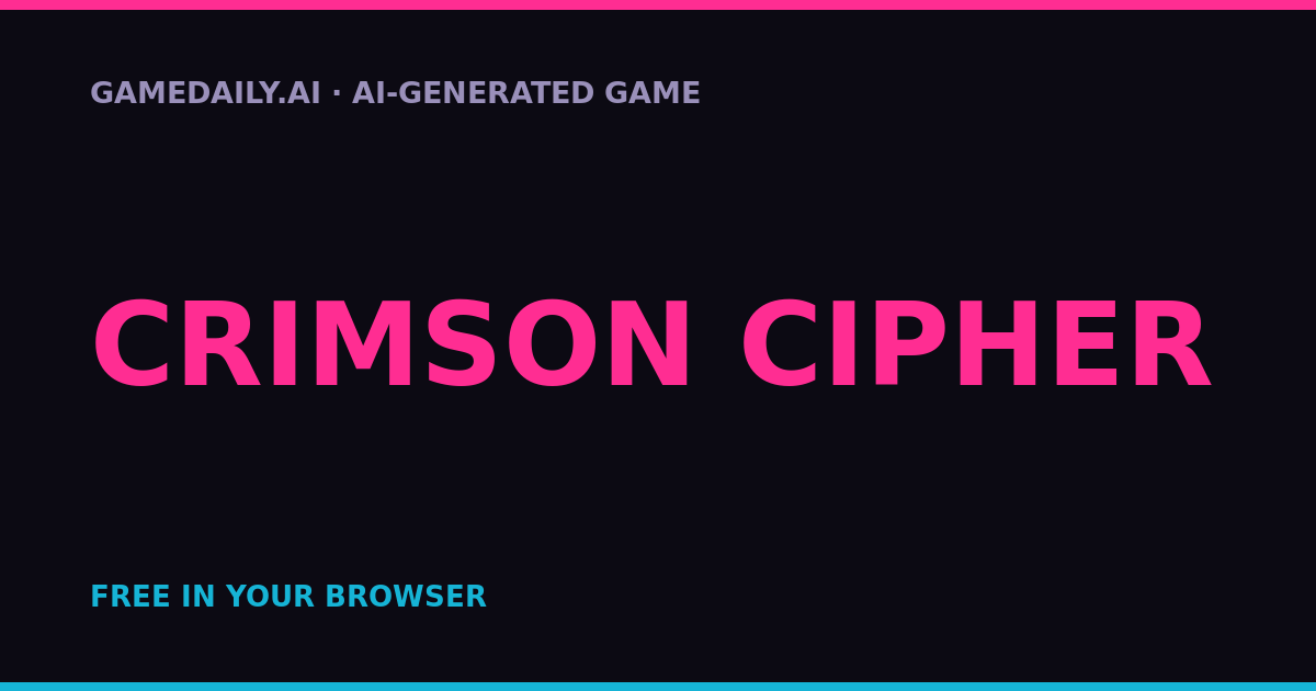 Crimson Cipher — AI game thumbnail