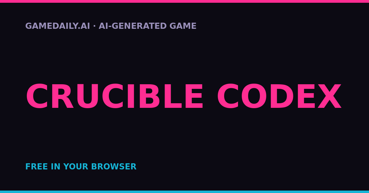 Crucible Codex — AI game thumbnail