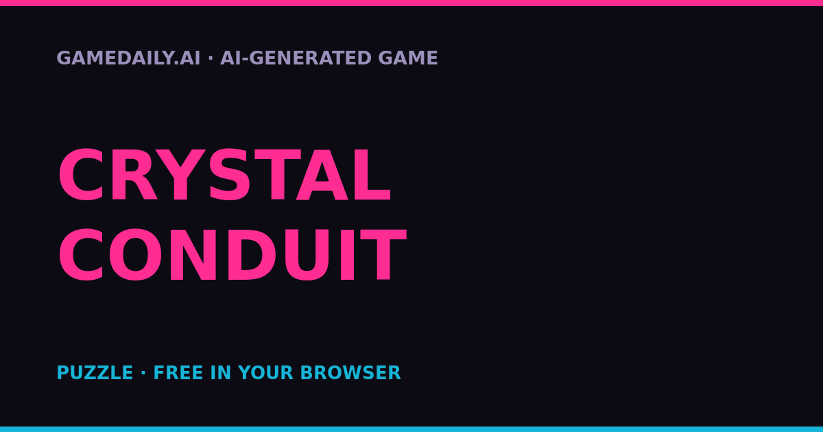 Crystal Conduit — AI game thumbnail
