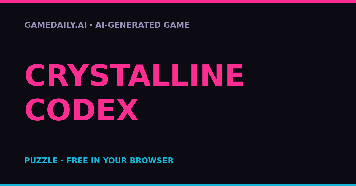 Crystalline Codex — AI game thumbnail