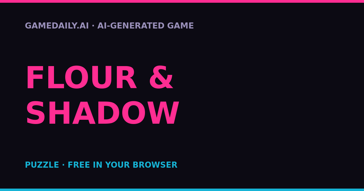Flour & Shadow — AI game thumbnail