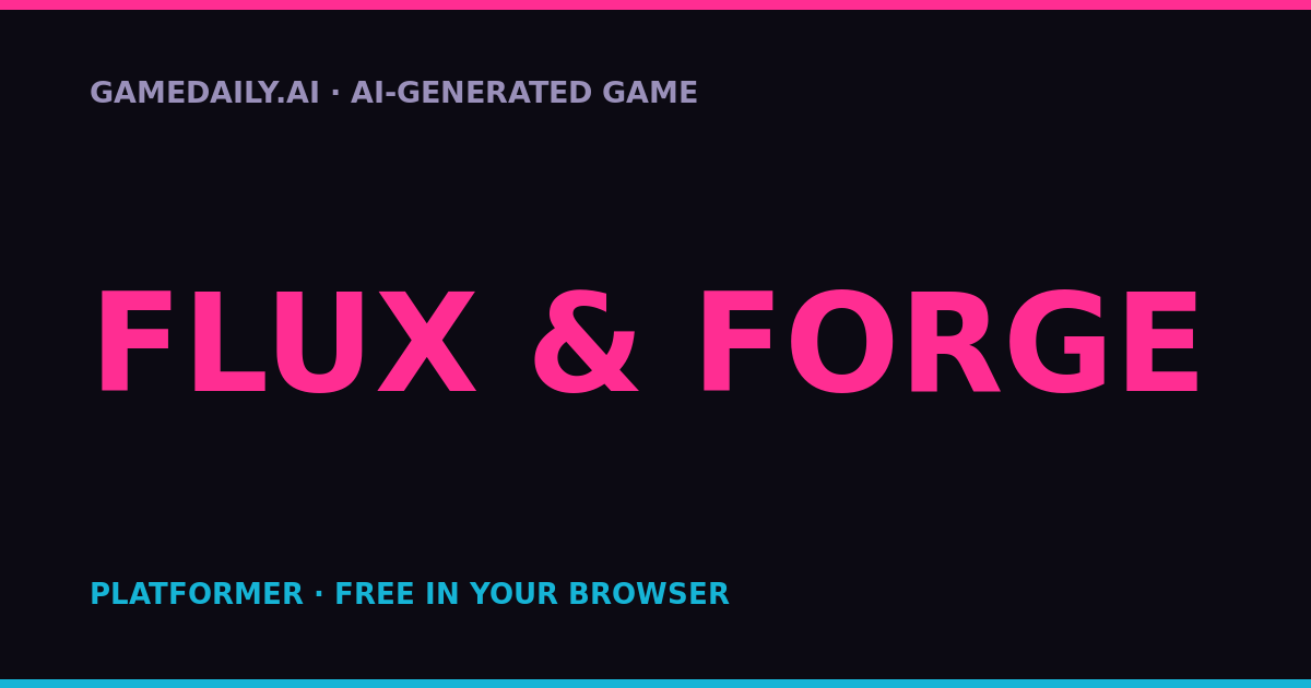 Flux & Forge — AI game thumbnail