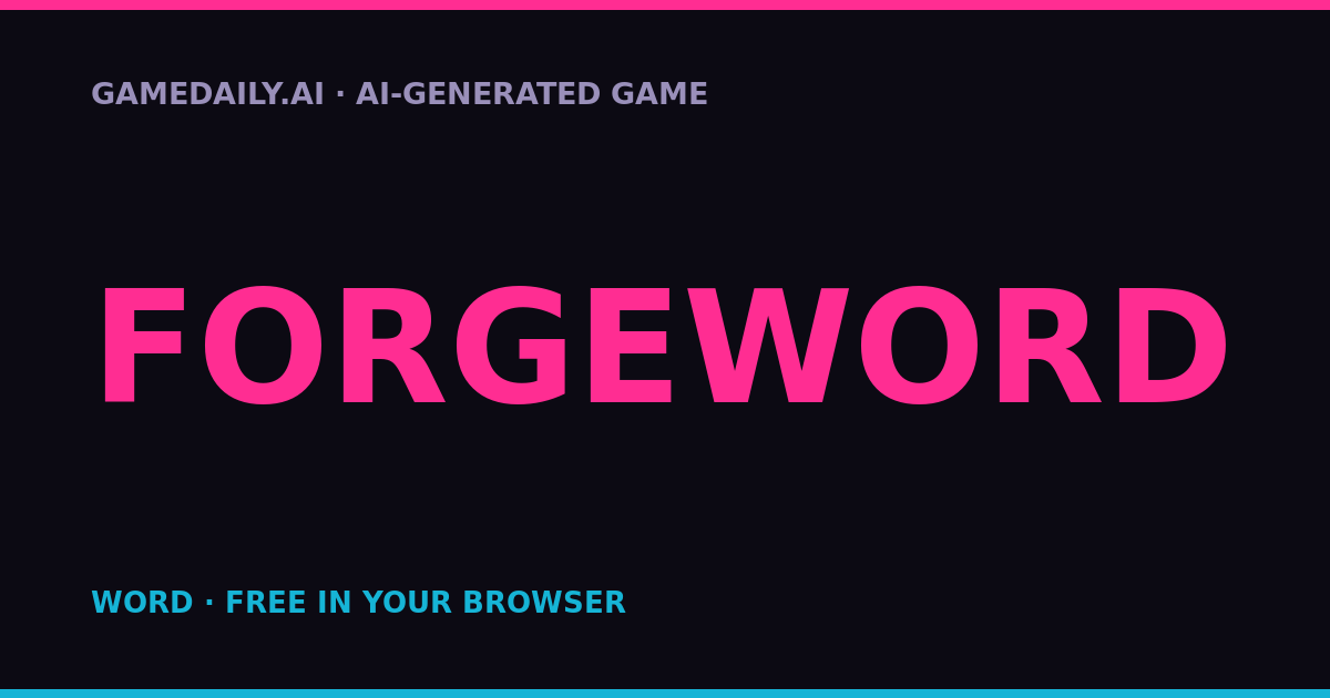 Forgeword — AI game thumbnail