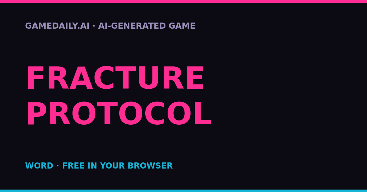 Fracture Protocol — AI game thumbnail