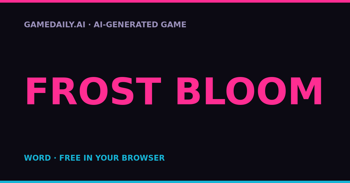 Frost Bloom — AI game thumbnail