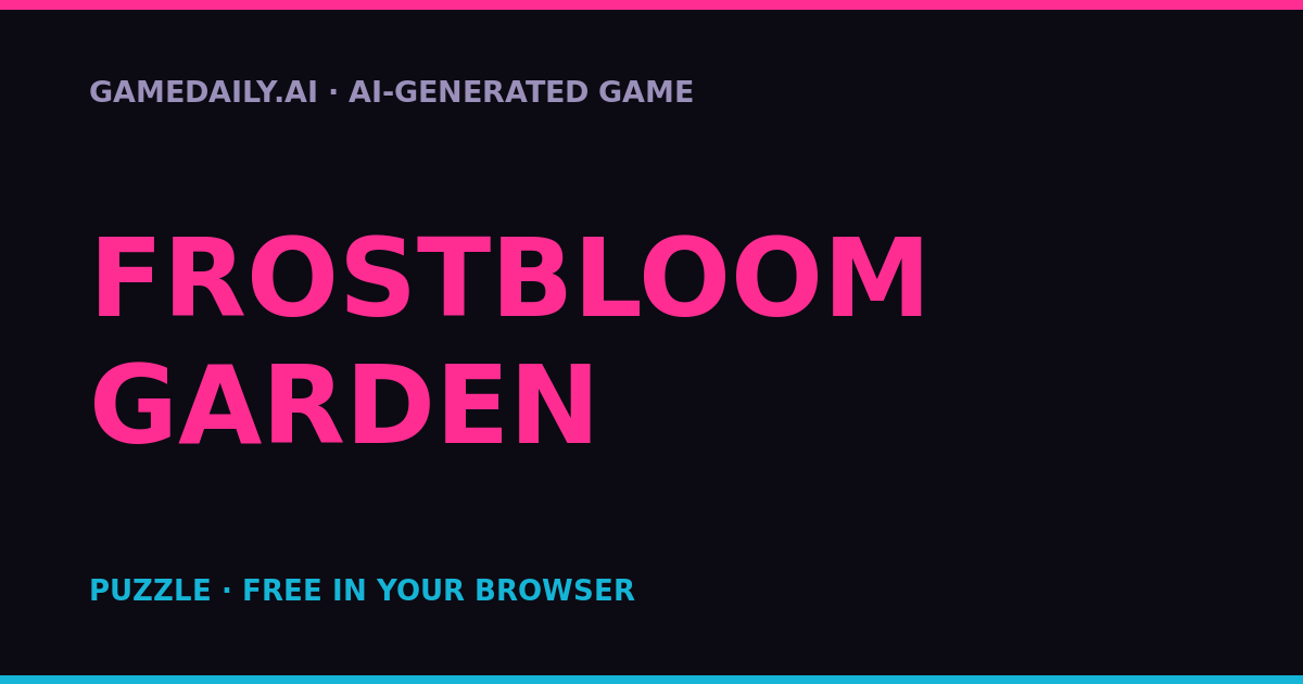 Frostbloom Garden — AI game thumbnail