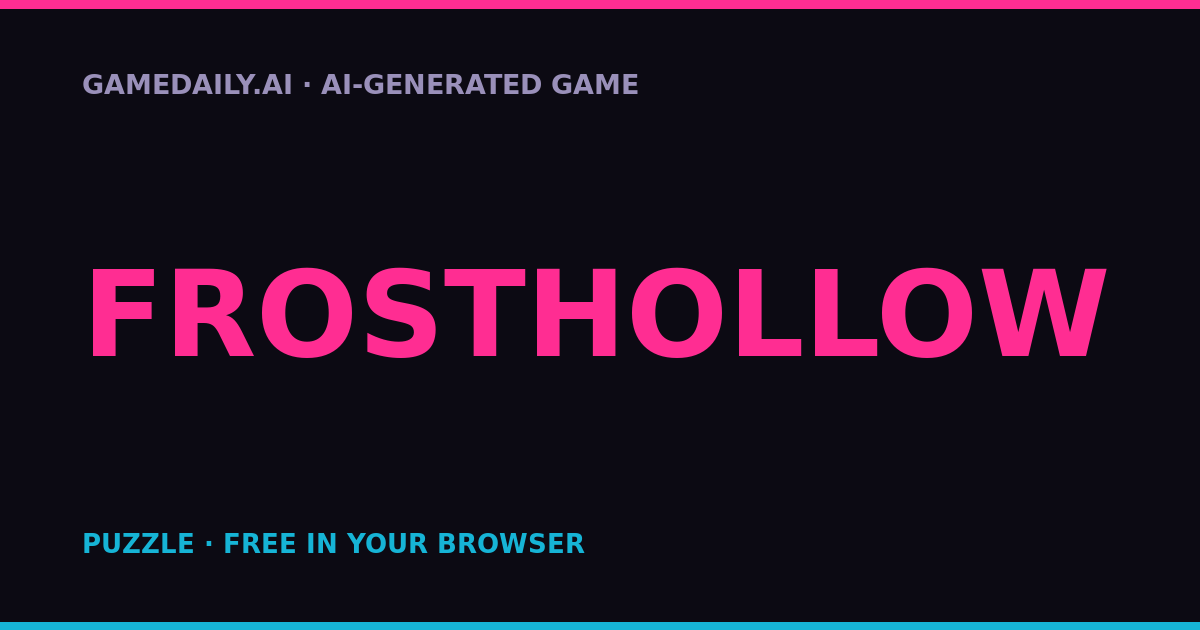 Frosthollow — AI game thumbnail