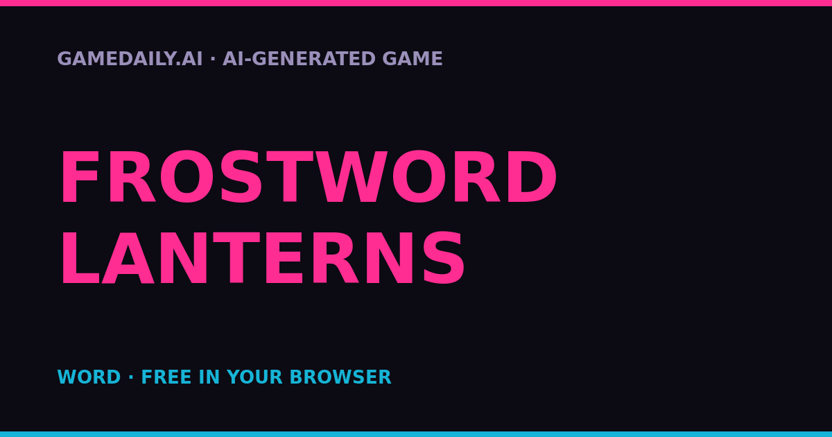 Frostword Lanterns — AI game thumbnail