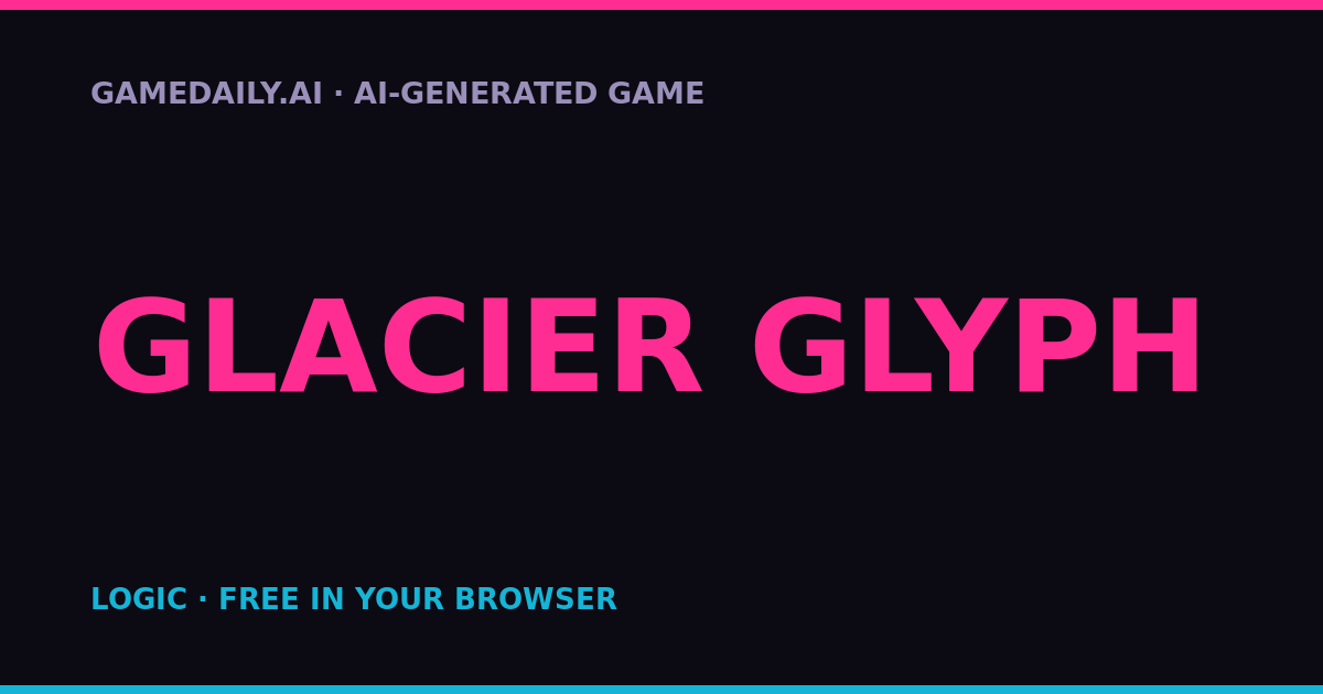 Glacier Glyph — AI game thumbnail