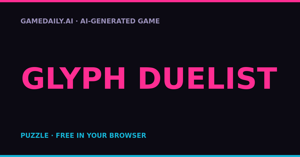 Glyph Duelist — AI game thumbnail