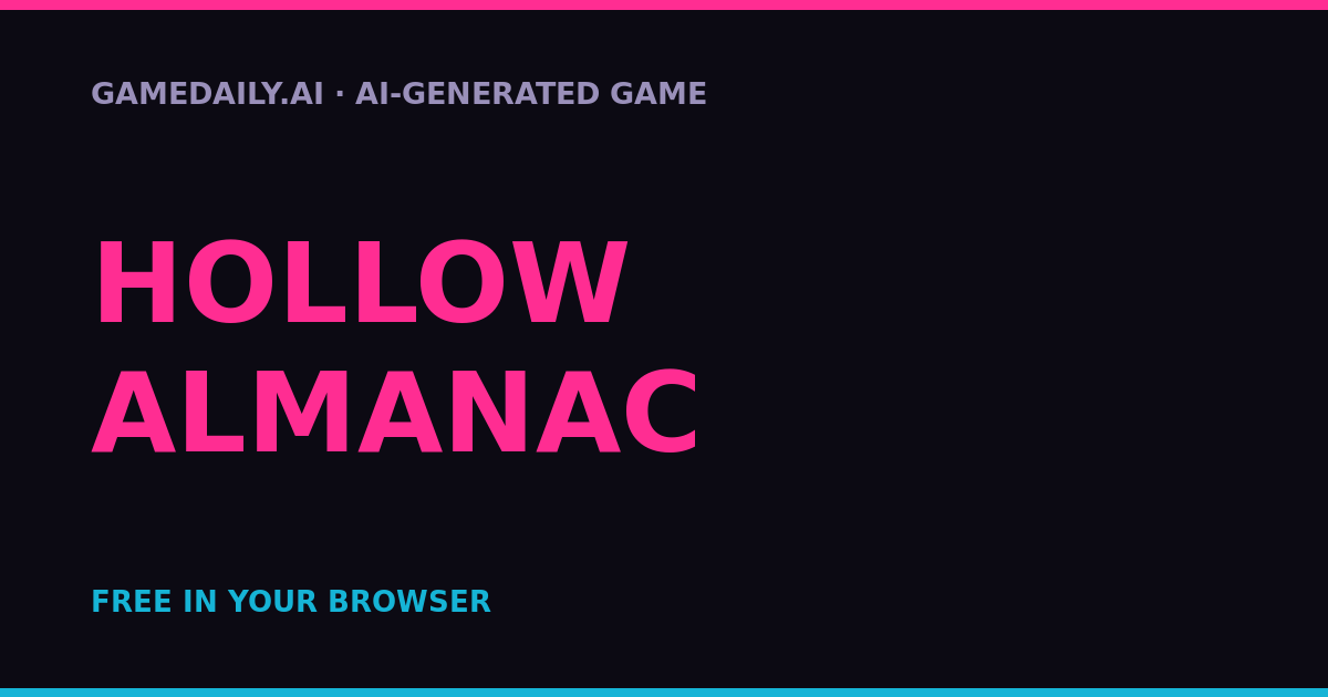 Hollow Almanac — AI game thumbnail