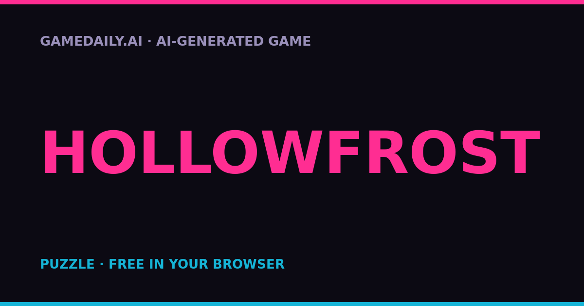 Hollowfrost — AI game thumbnail