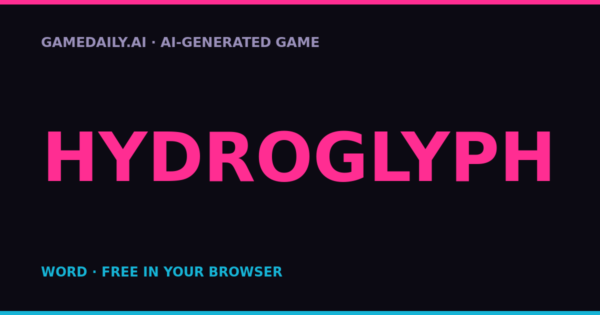 Hydroglyph — AI game thumbnail
