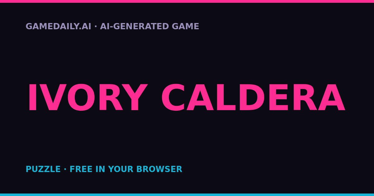 Ivory Caldera — AI game thumbnail
