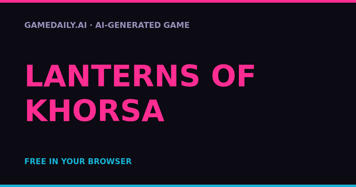 Lanterns of Khorsa — AI game thumbnail