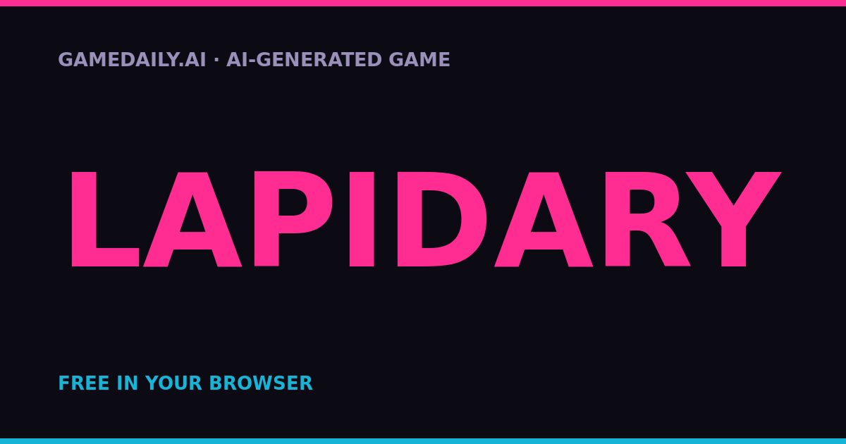 Lapidary — AI game thumbnail