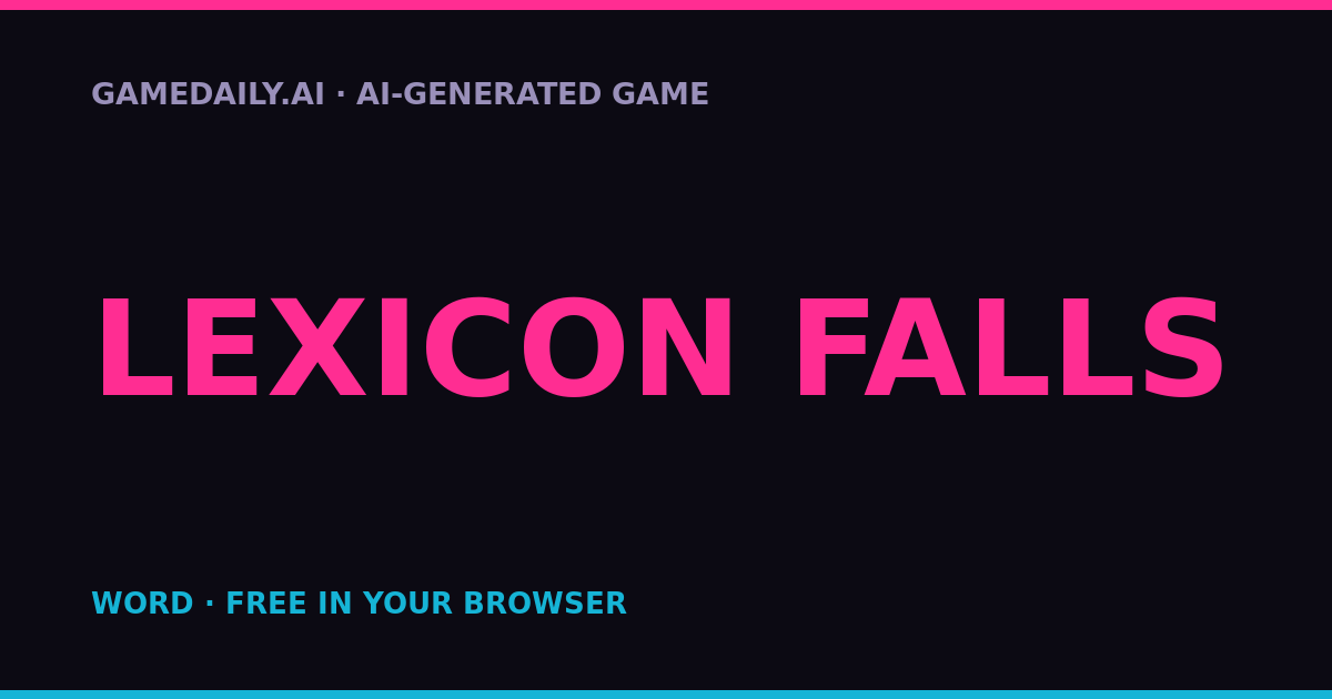 Lexicon Falls — AI game thumbnail