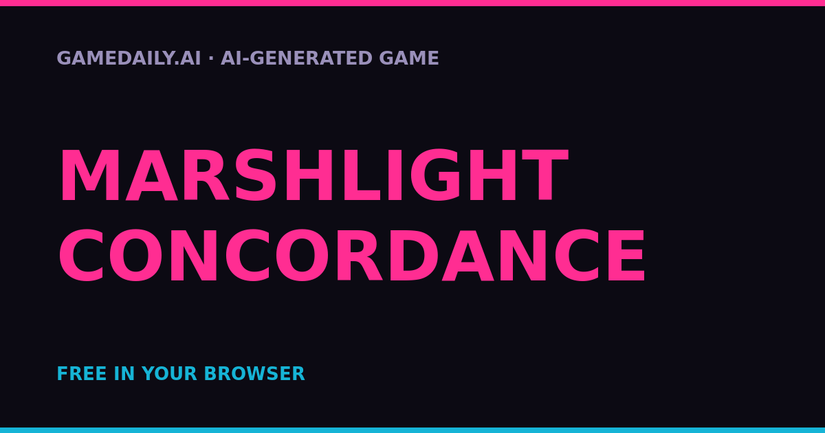 Marshlight Concordance — AI game thumbnail
