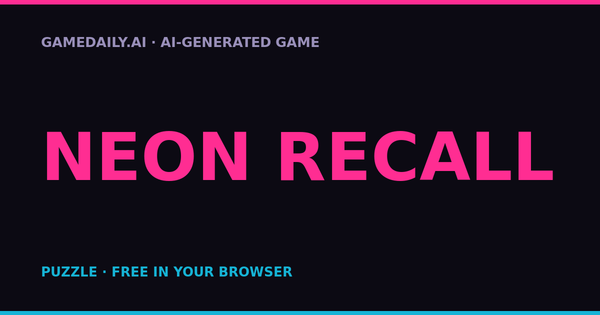 Neon Recall — AI game thumbnail