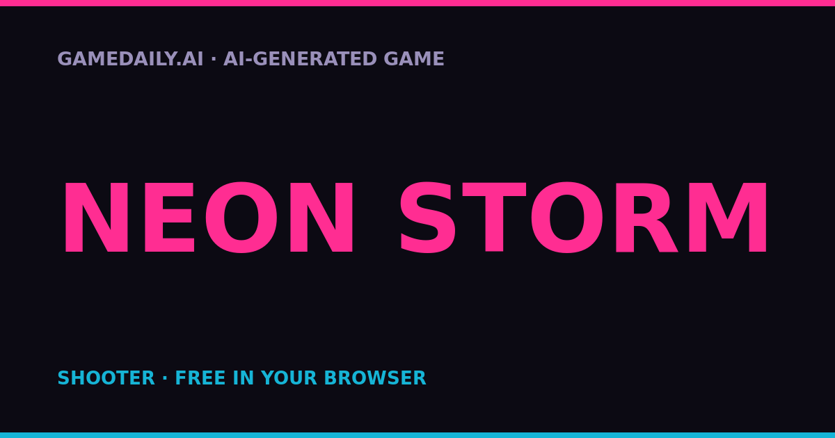 Neon Storm — AI game thumbnail
