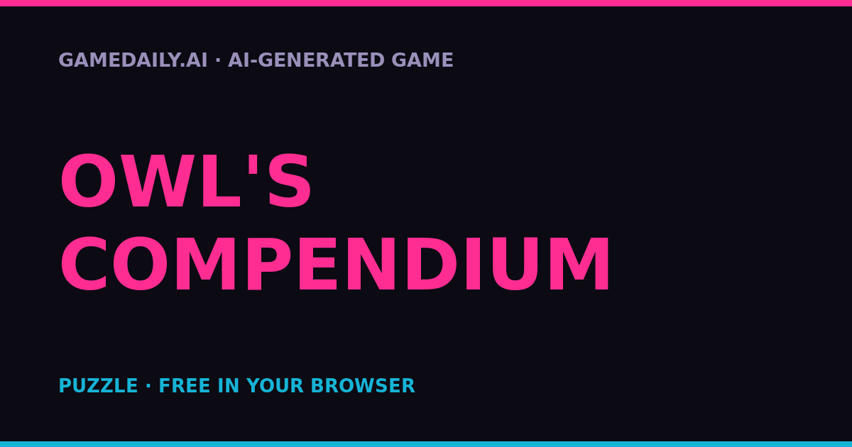 Owl's Compendium — AI game thumbnail