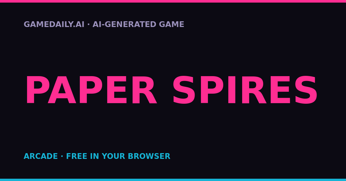 Paper Spires — AI game thumbnail