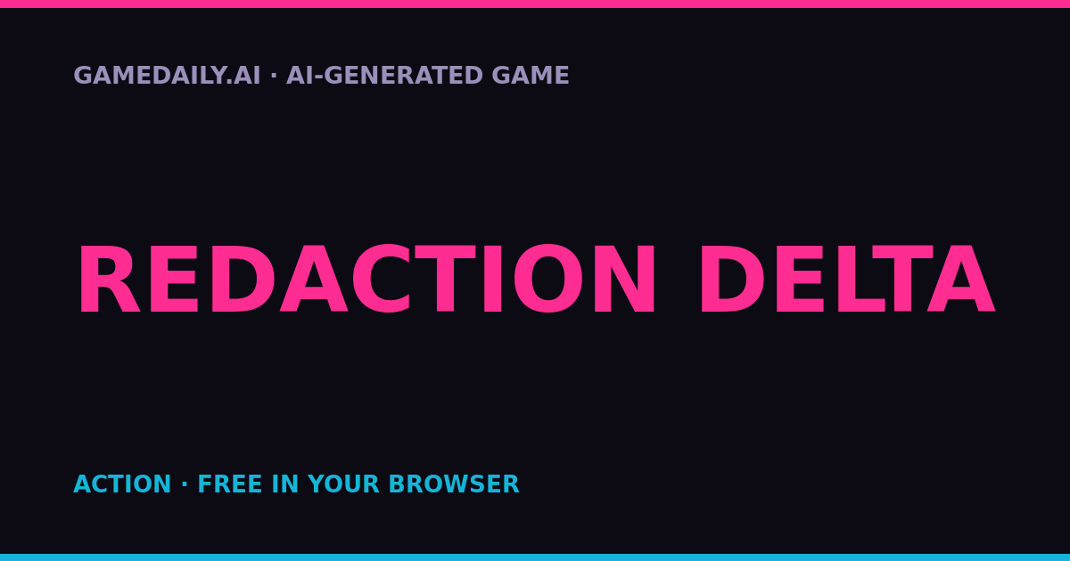 Redaction Delta — AI game thumbnail