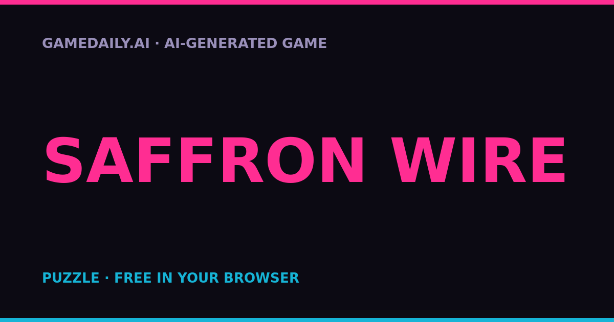 Saffron Wire — AI game thumbnail