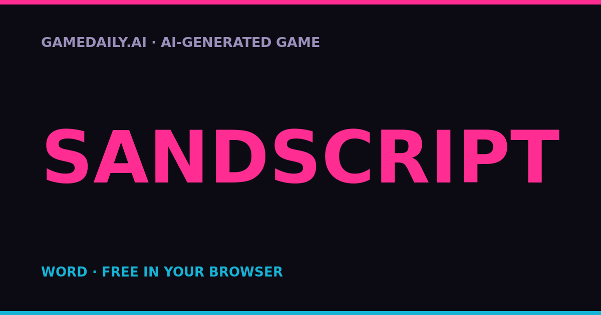 Sandscript — AI game thumbnail